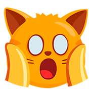 Emoji 🙀 Gatto Esterrefatto su Messenger 1.0.