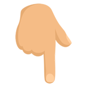 Emoji 👇🏼 Indice Abbassato: Carnagione Abbastanza Chiara su Messenger 1.0.