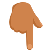 Emoji 👇🏽 Indice Abbassato: Carnagione Olivastra su Messenger 1.0.