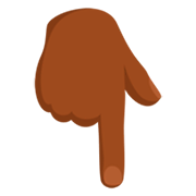 👇🏾 Emoji Dorso Da Mão Com Dedo Indicador Apontando Para Baixo: Pele Morena Escura na Messenger 1.0.