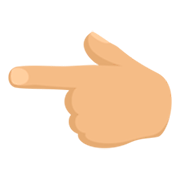 Emoji 👈🏼 Indice Verso Sinistra: Carnagione Abbastanza Chiara su Messenger 1.0.