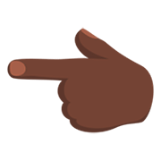 👈🏿 Emoji Dorso De Mano Con índice A La Izquierda: Tono De Piel Oscuro en Messenger 1.0.