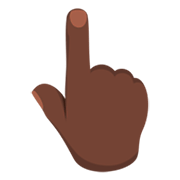 Emoji 👆🏿 Indice Alzato: Carnagione Scura su Messenger 1.0.
