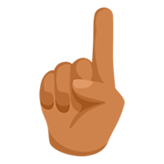 ☝🏽 Emoji Dedo índice Hacia Arriba: Tono De Piel Medio en Messenger 1.0.