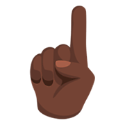 Emoji ☝🏿 Indice Verso L’alto: Carnagione Scura su Messenger 1.0.