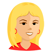 Emoji 👩🏼 Donna: Carnagione Abbastanza Chiara su Messenger 1.0.