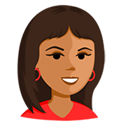 Emoji 👩🏽 Donna: Carnagione Olivastra su Messenger 1.0.