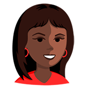 👩🏿 Emoji Frau: dunkle Hautfarbe Messenger 1.0.