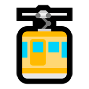 Émoji 🚡 Tramway Aérien sur Microsoft Windows 10 April 2018 Update.