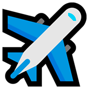 Emoji ✈️ Aeroplano su Microsoft Windows 10 April 2018 Update.