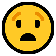 😧 Emoji qualvolles Gesicht Microsoft Windows 10 April 2018 Update.