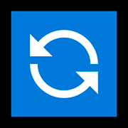 🔄 Emoji kreisförmige Pfeile gegen den Uhrzeigersinn Microsoft Windows 10 April 2018 Update.
