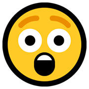 😲 Emoji erstauntes Gesicht Microsoft Windows 10 April 2018 Update.