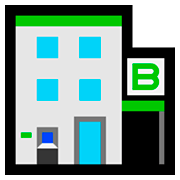 Emoji 🏦 Banca su Microsoft Windows 10 April 2018 Update.