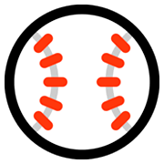 Émoji ⚾ Baseball sur Microsoft Windows 10 April 2018 Update.