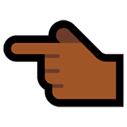 ☚🏾 Emoji Gemalte linke Richtungsanzeige: mitteldunkle Hautfarbe Microsoft Windows 10 April 2018 Update.