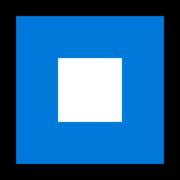 Émoji ⏹️ Bouton Stop sur Microsoft Windows 10 April 2018 Update.