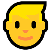 👱‍♂️ Emoji Hombre Rubio en Microsoft Windows 10 April 2018 Update.
