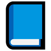 📘 Emoji Libro Azul en Microsoft Windows 10 April 2018 Update.
