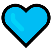 Emoji 💙 Cuore Azzurro su Microsoft Windows 10 April 2018 Update.