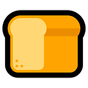 Emoji 🍞 Pane In Cassetta su Microsoft Windows 10 April 2018 Update.