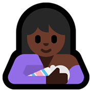 🤱🏿 Emoji Amamentando: Pele Escura na Microsoft Windows 10 April 2018 Update.