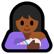 🤱🏾 Emoji Amamentando: Pele Morena Escura na Microsoft Windows 10 April 2018 Update.