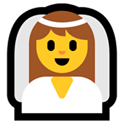 👰 Emoji Person mit Schleier Microsoft Windows 10 April 2018 Update.