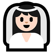 👰🏻 Emoji Person mit Schleier: helle Hautfarbe Microsoft Windows 10 April 2018 Update.
