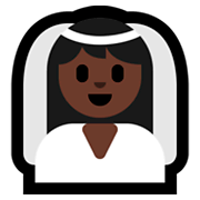 👰🏿 Emoji Noiva: Pele Escura na Microsoft Windows 10 April 2018 Update.