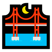 🌉 Emoji Brücke vor Nachthimmel Microsoft Windows 10 April 2018 Update.