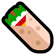 Émoji 🌯 Burrito sur Microsoft Windows 10 April 2018 Update.