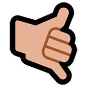 🤙🏼 Emoji ruf-mich-an-Handzeichen: mittelhelle Hautfarbe Microsoft Windows 10 April 2018 Update.