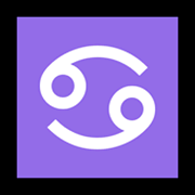 Emoji ♋ Segno Zodiacale Del Cancro su Microsoft Windows 10 April 2018 Update.