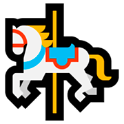 Emoji 🎠 Cavallo Da Giostra su Microsoft Windows 10 April 2018 Update.