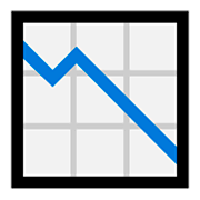 Émoji 📉 Graphique En Baisse sur Microsoft Windows 10 April 2018 Update.