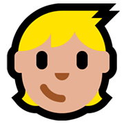 🧒🏼 Emoji Kind: mittelhelle Hautfarbe Microsoft Windows 10 April 2018 Update.