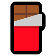 Émoji 🍫 Barre Chocolatée sur Microsoft Windows 10 April 2018 Update.