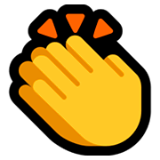 👏 Emoji klatschende Hände Microsoft Windows 10 April 2018 Update.