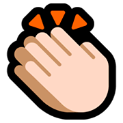 Emoji 👏🏻 Mani Che Applaudono: Carnagione Chiara su Microsoft Windows 10 April 2018 Update.