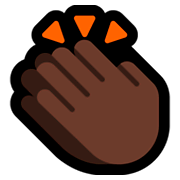👏🏿 Emoji klatschende Hände: dunkle Hautfarbe Microsoft Windows 10 April 2018 Update.