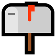 Emoji 📫 Cassetta Postale Chiusa Bandierina Alzata su Microsoft Windows 10 April 2018 Update.