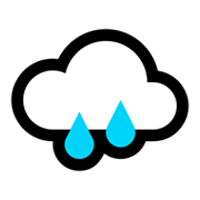 Emoji 🌧️ Pioggia su Microsoft Windows 10 April 2018 Update.