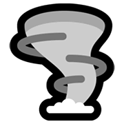 Emoji 🌪️ Tornado su Microsoft Windows 10 April 2018 Update.