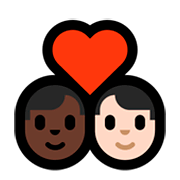 Emoji 👨🏿‍❤️‍👨🏻 Coppia Con Cuore - Uomo: Carnagione Scura, Uomo: Carnagione Chiara su Microsoft Windows 10 April 2018 Update.