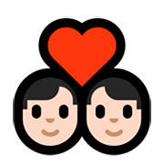 Emoji 👨🏻‍❤️‍👨🏻 Coppia Con Cuore - Uomo: Carnagione Chiara, Uomo: Carnagione Chiara su Microsoft Windows 10 April 2018 Update.