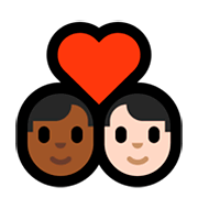 👨🏾‍❤️‍👨🏻 Emoji Pareja Enamorada - Hombre: Tono De Piel Oscuro Medio, Hombre: Tono De Piel Claro en Microsoft Windows 10 April 2018 Update.