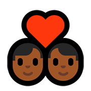 👨🏾‍❤️‍👨🏾 Emoji Pareja Enamorada - Hombre: Tono De Piel Oscuro Medio, Hombre: Tono De Piel Oscuro Medio en Microsoft Windows 10 April 2018 Update.