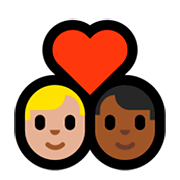👨🏼‍❤️‍👨🏾 Emoji Pareja Enamorada - Hombre: Tono De Piel Claro Medio, Hombre: Tono De Piel Oscuro Medio en Microsoft Windows 10 April 2018 Update.