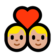👨🏼‍❤️‍👨🏼 Emoji Pareja Enamorada - Hombre: Tono De Piel Claro, Hombre: Tono De Piel Claro en Microsoft Windows 10 April 2018 Update.